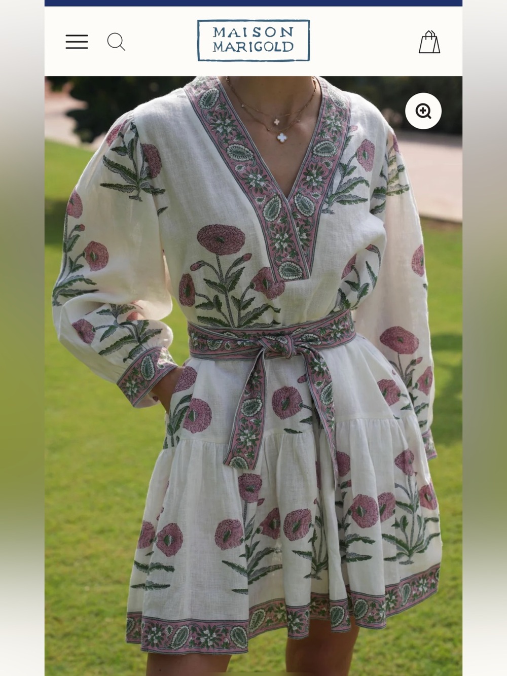 Maison Marigold-Mykonos Mini Pink Flower XS